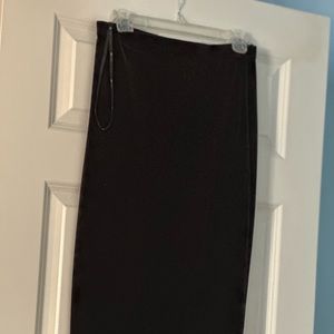 Tadashi Lux Maxi Skirt Velvet High Waisted back slit size L